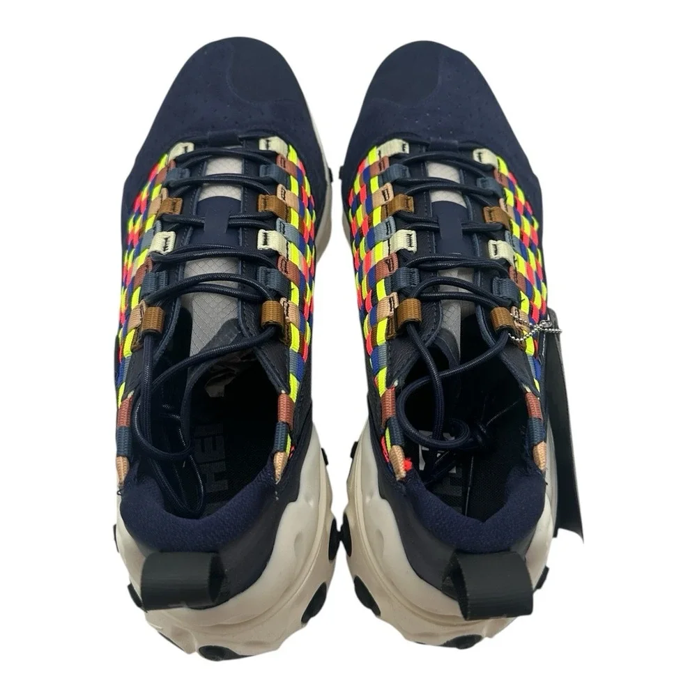 Nike React‎ Sertu Shoes Mens 8.5 Blackened Blue Black Sail Sneakers AT5301-400